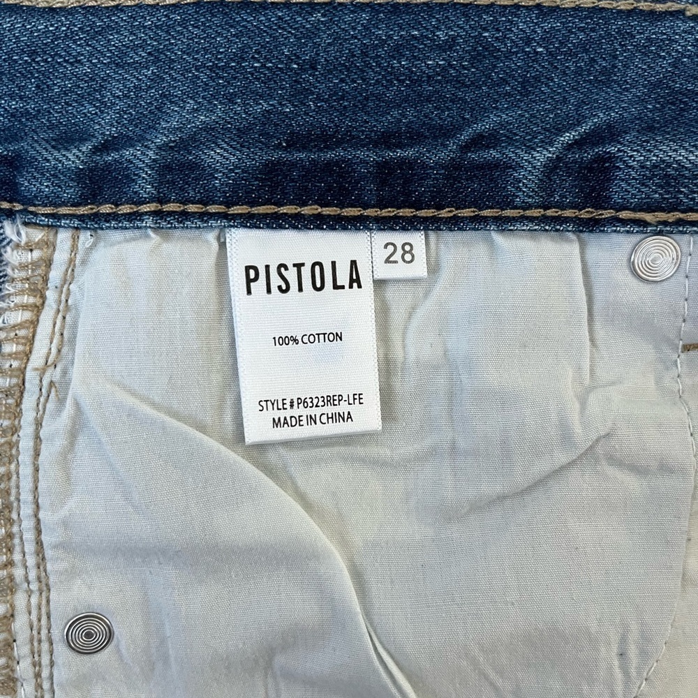 PISTOLA Jeans Women Size:28 Charlie High Rise Distressed Straight Leg Button Fly - Picture 13 of 17